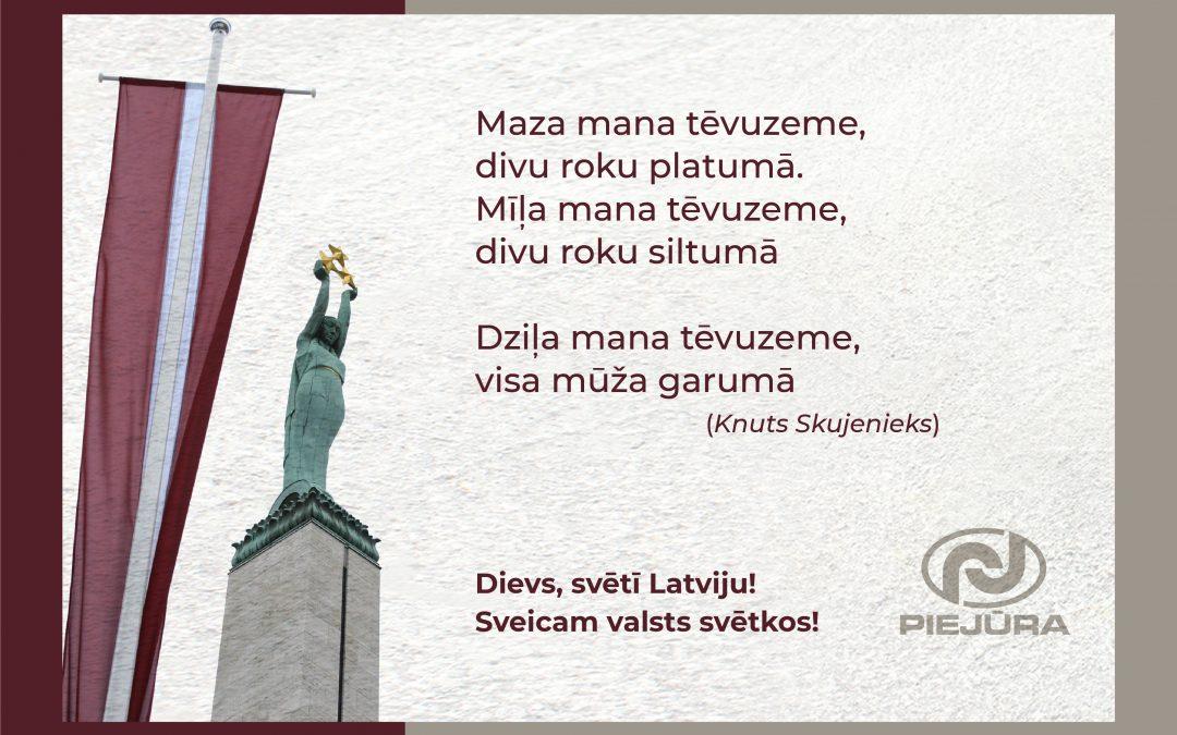 Sveiciens Latvijas valsts svētkos!