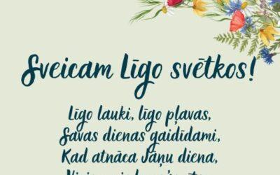 Sveicam Līgo svētkos!