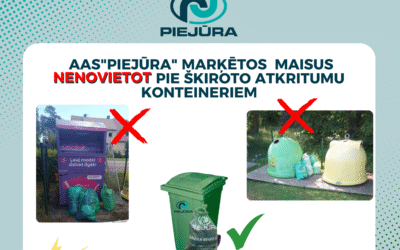 Marķēto maisu novietošana