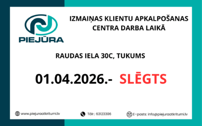 Izmaiņas klientu apkalpošanas centra darba laikā