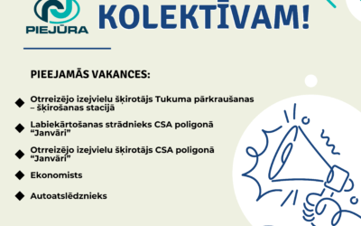 Meklē darbu? Pievienojies AAS”PIEJŪRA” komandai!