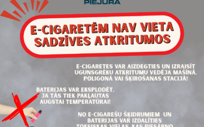 E-cigaretēm nav vieta sadzīves atkritumos!