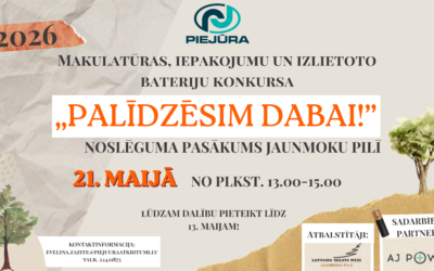Aicinām piedalīties konkursa “Palīdzēsim dabai!” noslēguma pasākumā