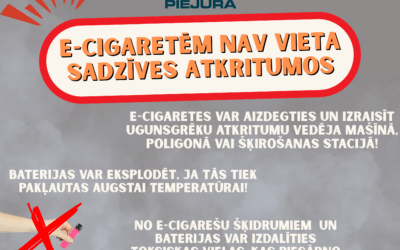 E-cigaretēm NAV vieta sadzīves atkritumos!